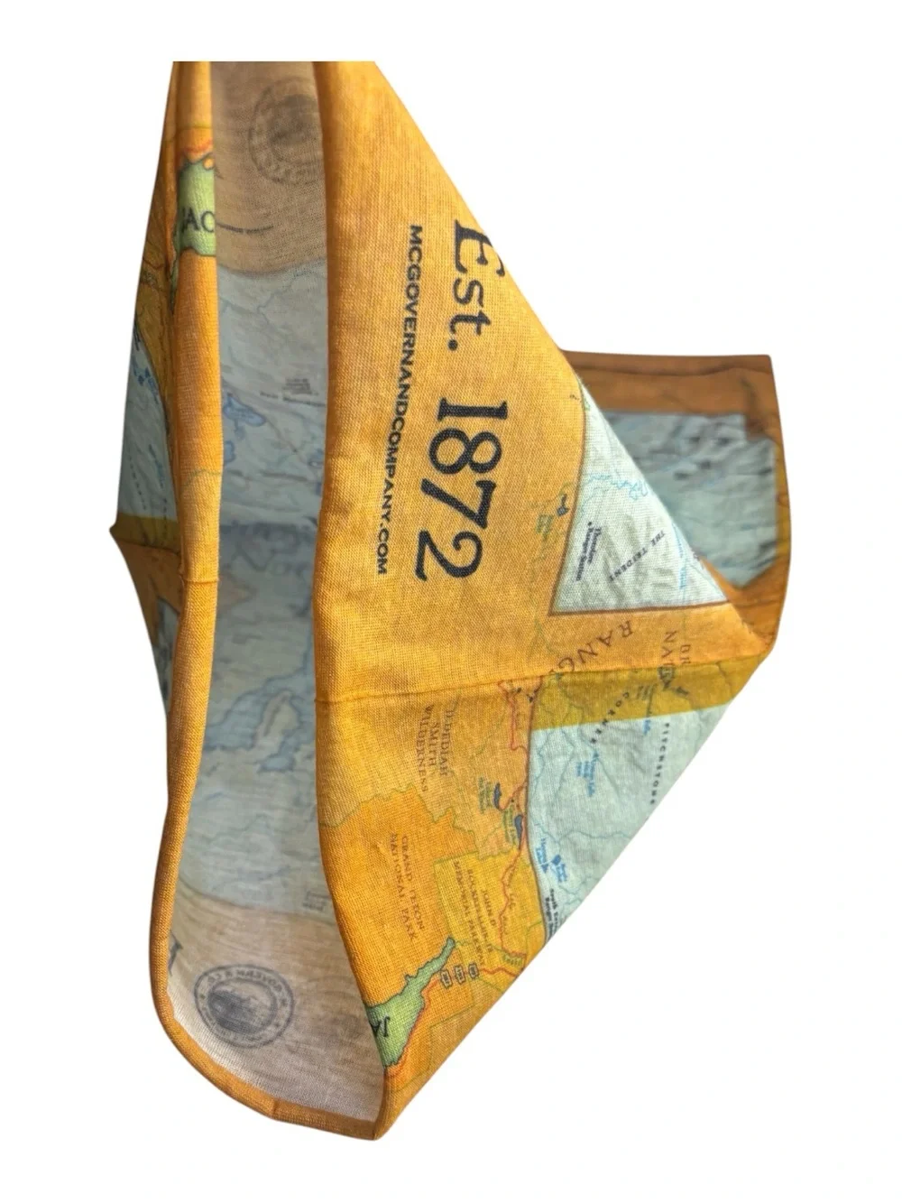Yellowstone National Park Map Neck Gaiter Headwear Bana Scarf McGovern & Co